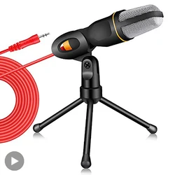 Micrófono condensador con cable para PC, karaoke y transmisión