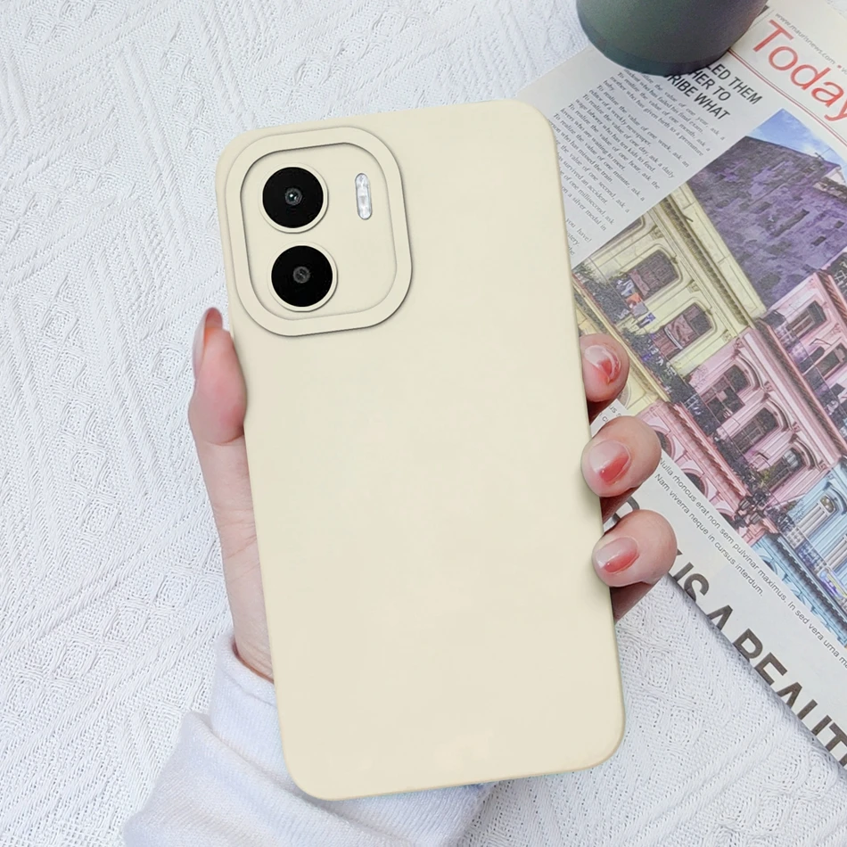 Funda para Xiaomi Poco F3, F3GT, F4, F4GT, F5, F5Pro, Color sólido, sin patrón, silicona colorida, funda protectora trasera para teléfono, parachoques - imagen 5