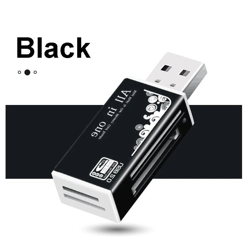 Lector de tarjetas 4 puertos USB2.0 memoria SD tarjeta TF SDHC MMC/RS MMC TF MS/MS PRO/MS DUO M2 adaptador para ordenador portátil accesorios de PC de escritorio - imagen 3