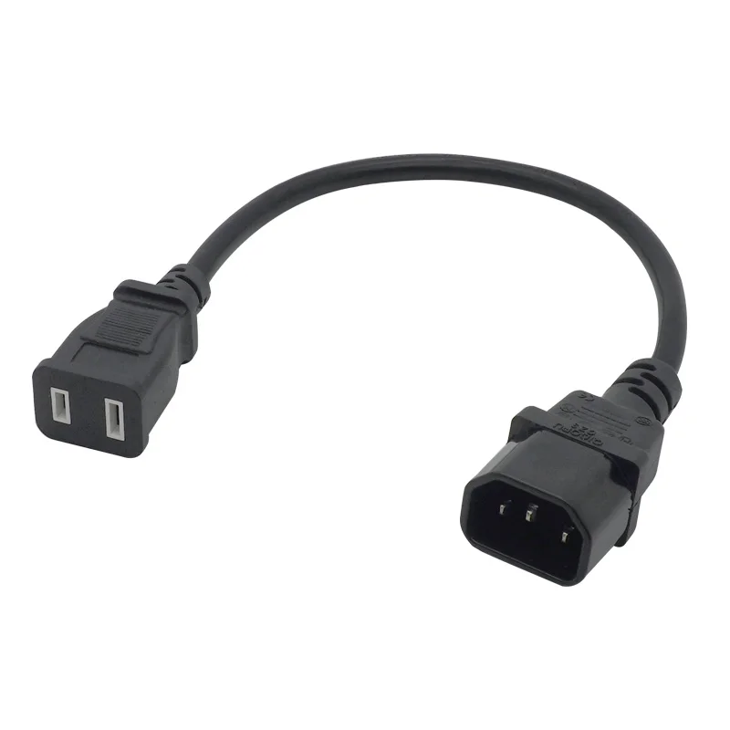 IEC 320 C14 a EE. UU. Hembra americana estándar universal enchufe C13 convertidor de enchufe de CA IEC320 C14 2PIN a Nema 1-15R cable de alimentación de CA - imagen 3