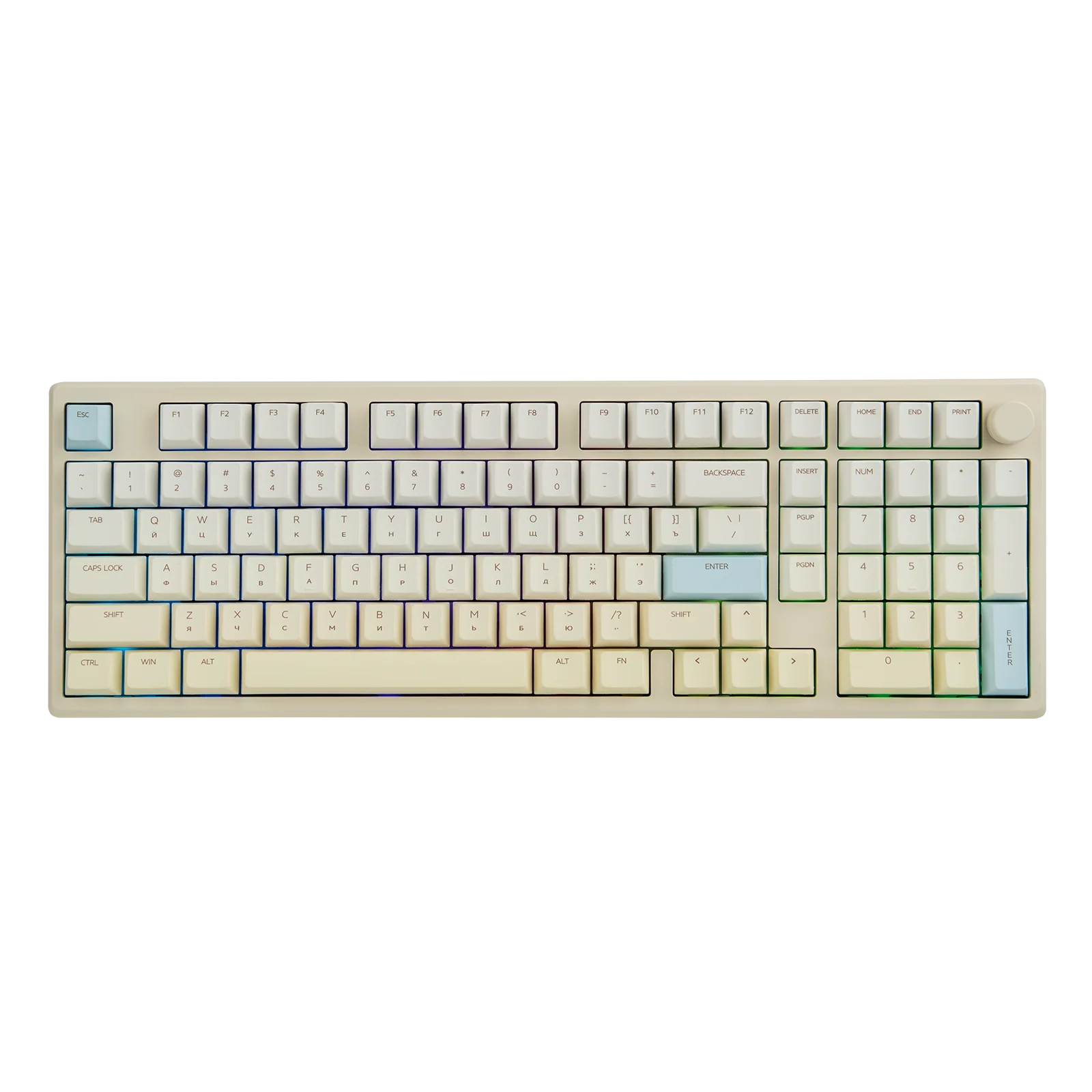 EPOMAKER Galaxy100 Lite versión rusa QMK/VIA 96% diseño con cable/2,4 GHz/BT Teclado mecánico inalámbrico retroiluminación RGB 8000mAh - imagen 4