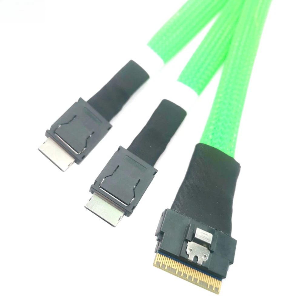 MINI SFF-8654 8I PCIE a SFF-8611 4I X2 Cable interno de servidor de alta velocidad Longitud opcional 0,5 M 1 M - imagen 3