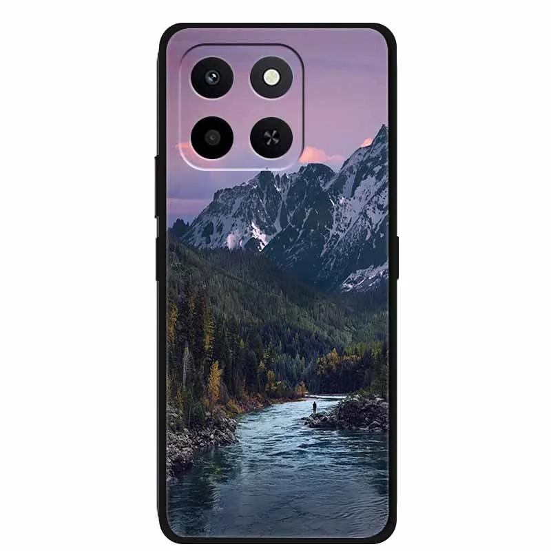 Funda de teléfono para Honor X7D, fundas originales de silicona suave de TPU a la moda para Honor X7D, parachoques de protección de paisaje de amanecer para Honor X7d - imagen 2