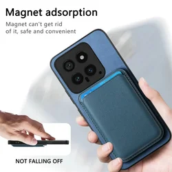 Funda Cuero Xiaomi 14T Pro MagSafe con Tarjetero y Bolsillo