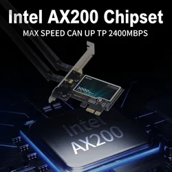 AX200 WiFi 6 PCIe Adaptador Dual Band 2.4/5 GHz Bluetooth 5.2