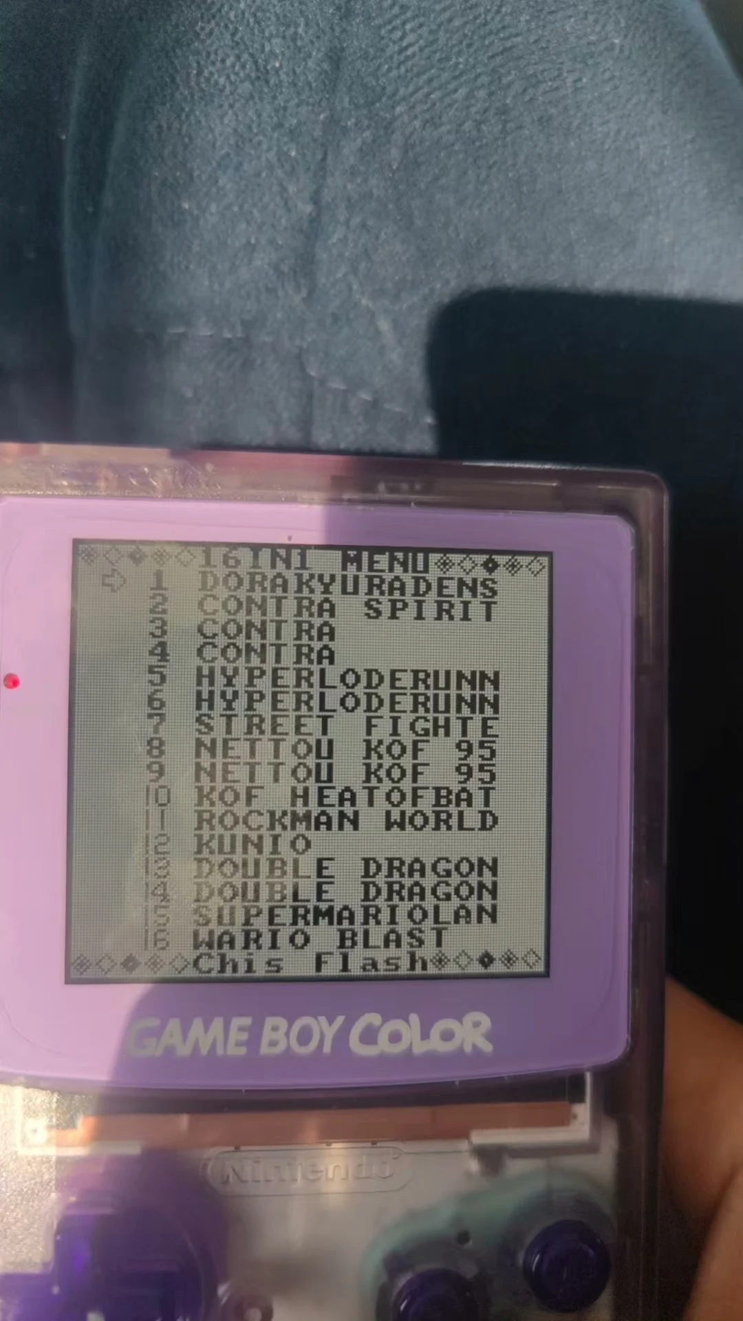GBC Flash Cart 16 juegos en 1 cartucho - Cada juego máximo 2 MB - PCB chapado en oro - imagen 2