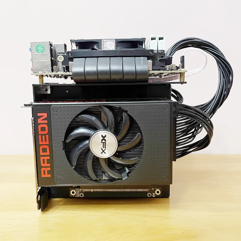 Mini ITX chasis abierto PC rack base de alimentación ITX metal simple creativo DIY estante abierto - imagen 3