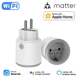 Enchufe Inteligente Matter 16A WiFi con Medidor de Potencia