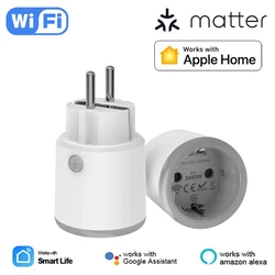 Enchufe Inteligente Matter 16A WiFi con Medidor de Potencia