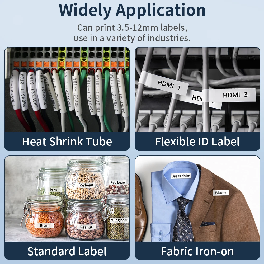 Compatible con teclado Russisan E1000 Pro, impresora portátil, fabricante de etiquetas adhesivas, Compatible con Brother p-touch AHS TZE-231 - imagen 5