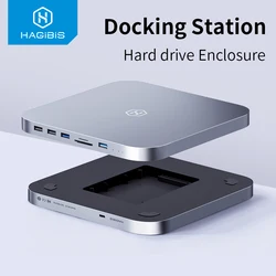 Hagibis Hub USB-C Mac Mini NVMe M.2 SSD – Soporta SATA y Display Port