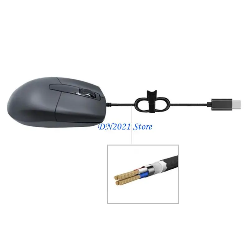 Ratón óptico F3KE tipo C 1000DPI precisión para computadoras, teléfonos y tabletas Diseño ergonómico 3 botones