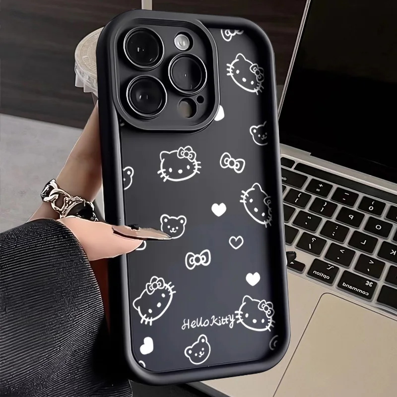 Funda de silicona con grafiti de gato Hello Kitty para Xiaomi Redmi Note 13 12 Turbo 11 Pro Plus 12S 11S 10S 10 9 9S 8 7 Pro 12C 13C - imagen 3
