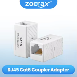 ZOERAX Acoplador RJ45 Cat6 en línea para cables Cat5e/Cat5
