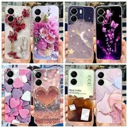 Xiaomi Redmi 13C Funda TPU Transparente – Diseño Floral Elegante