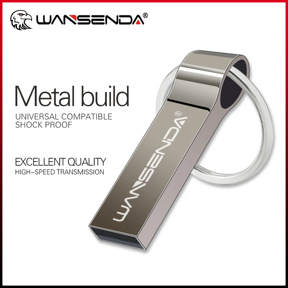 Wansenda Pendrive USB 2.0 Resistente Agua con Llavero - imagen 3
