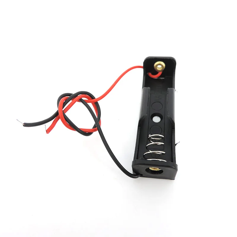 5 uds AA baterías 1,5 V Clip soporte caja negro DIY contenedor de almacenamiento de batería de plástico con cable - imagen 5