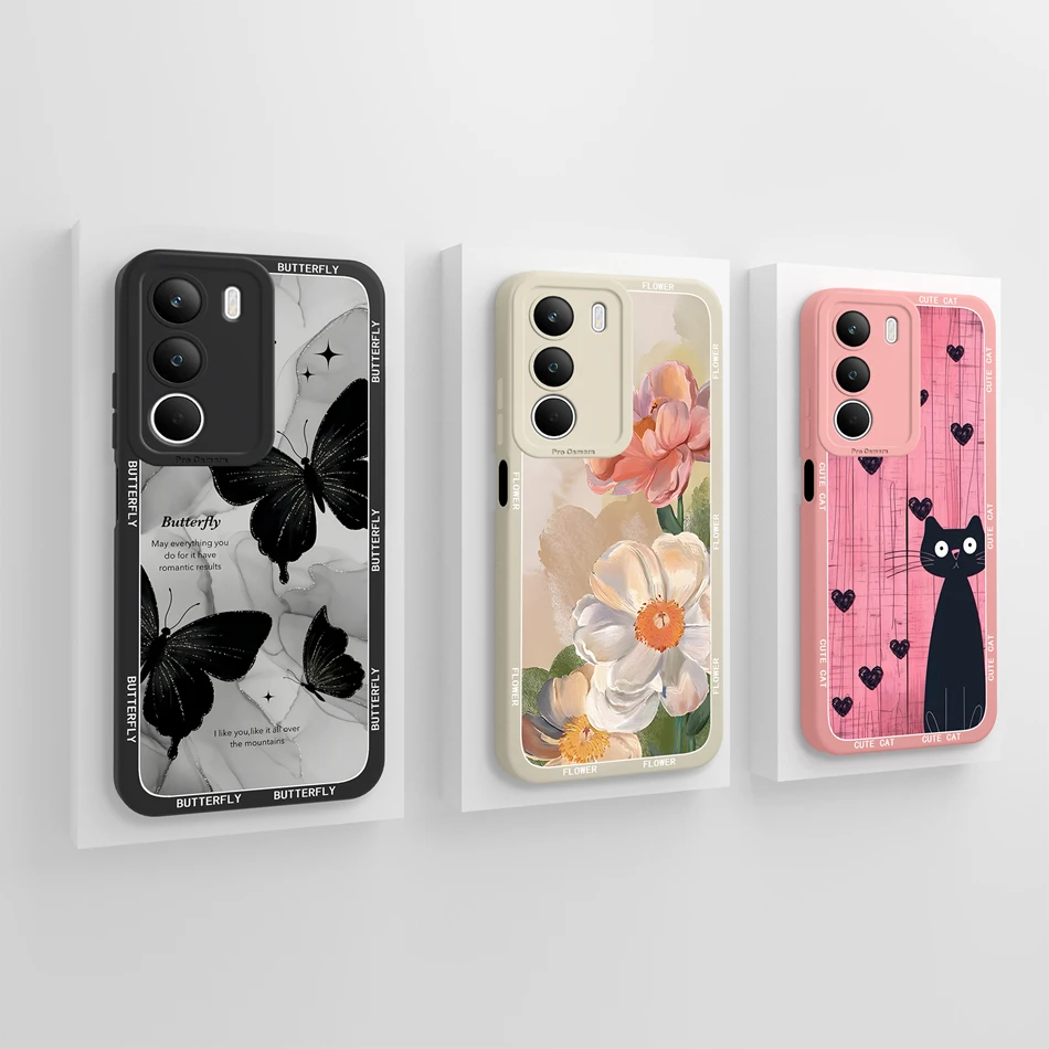 Para Realme C71 4G funda de teléfono creativa mariposa suave carcasa de teléfono de silicona líquida para RealmeC71 C 71 parachoques de protección de cámara - imagen 4