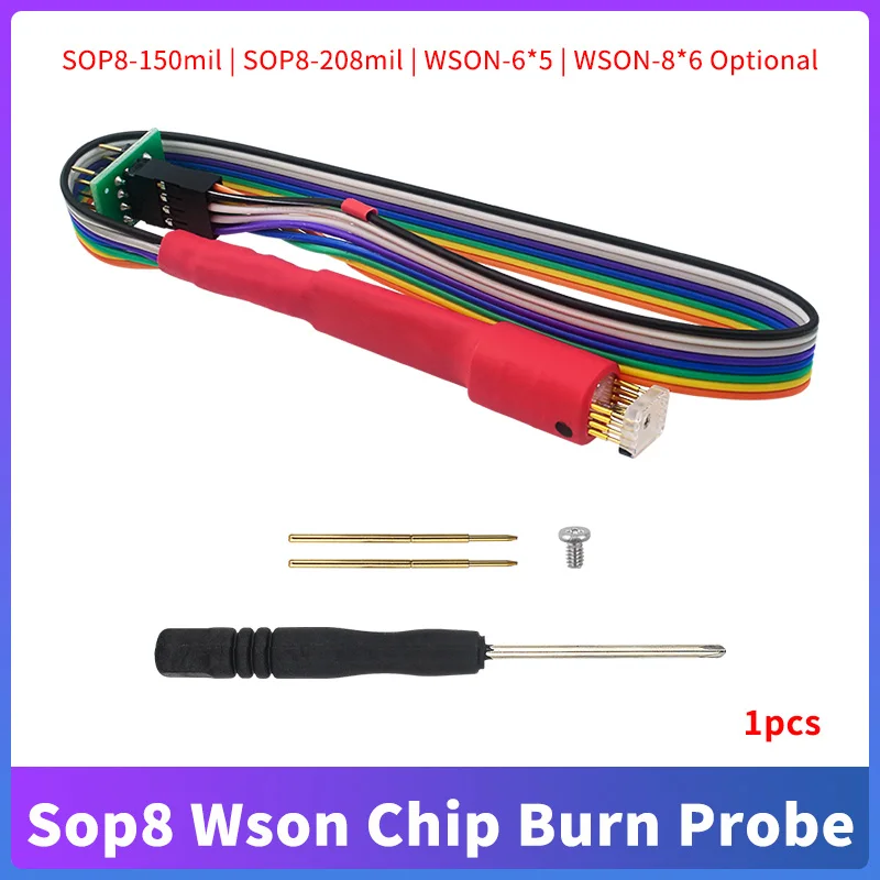 1 Uds. Para Chip Sop8 Wson, descarga de quemadura, sonda de escritura, aguja de resorte opcional SOP8-150mil/SOP8-208mil WSON-6 * 5/WSON-8 * 6