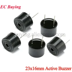 5 uds/1 ud. 23x16mm 2316 zumbador piezoeléctrico activo DC 3-24V tono de pitido de sirena continua Mini zumbador piezoeléctrico altavoz 23*16mm