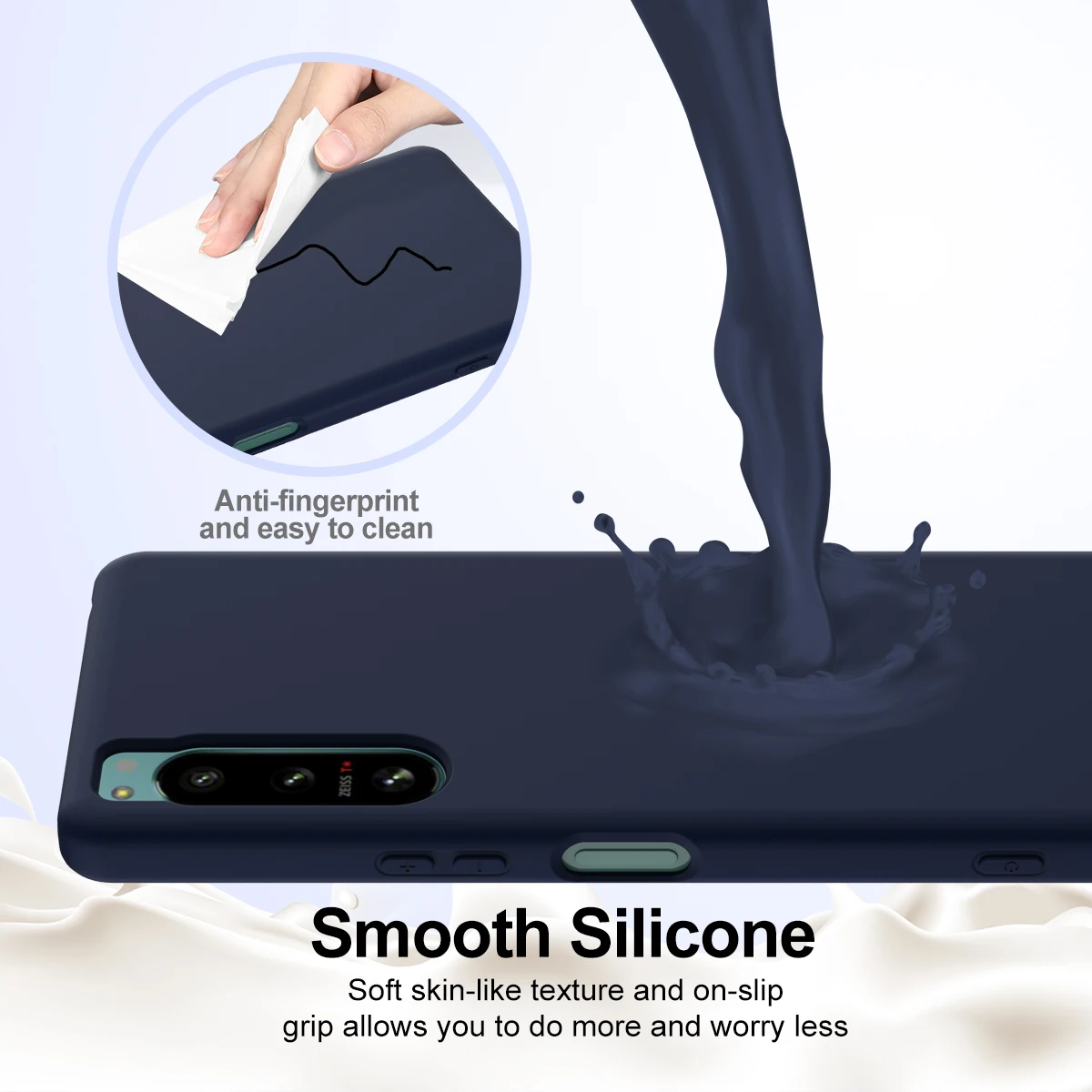 Funda de silicona líquida Magsafe para Sony Xperia 5 IV, funda anticaída suave ultrafina con sensación de piel para Xperia 5 IV, parachoques a prueba de golpes - imagen 5