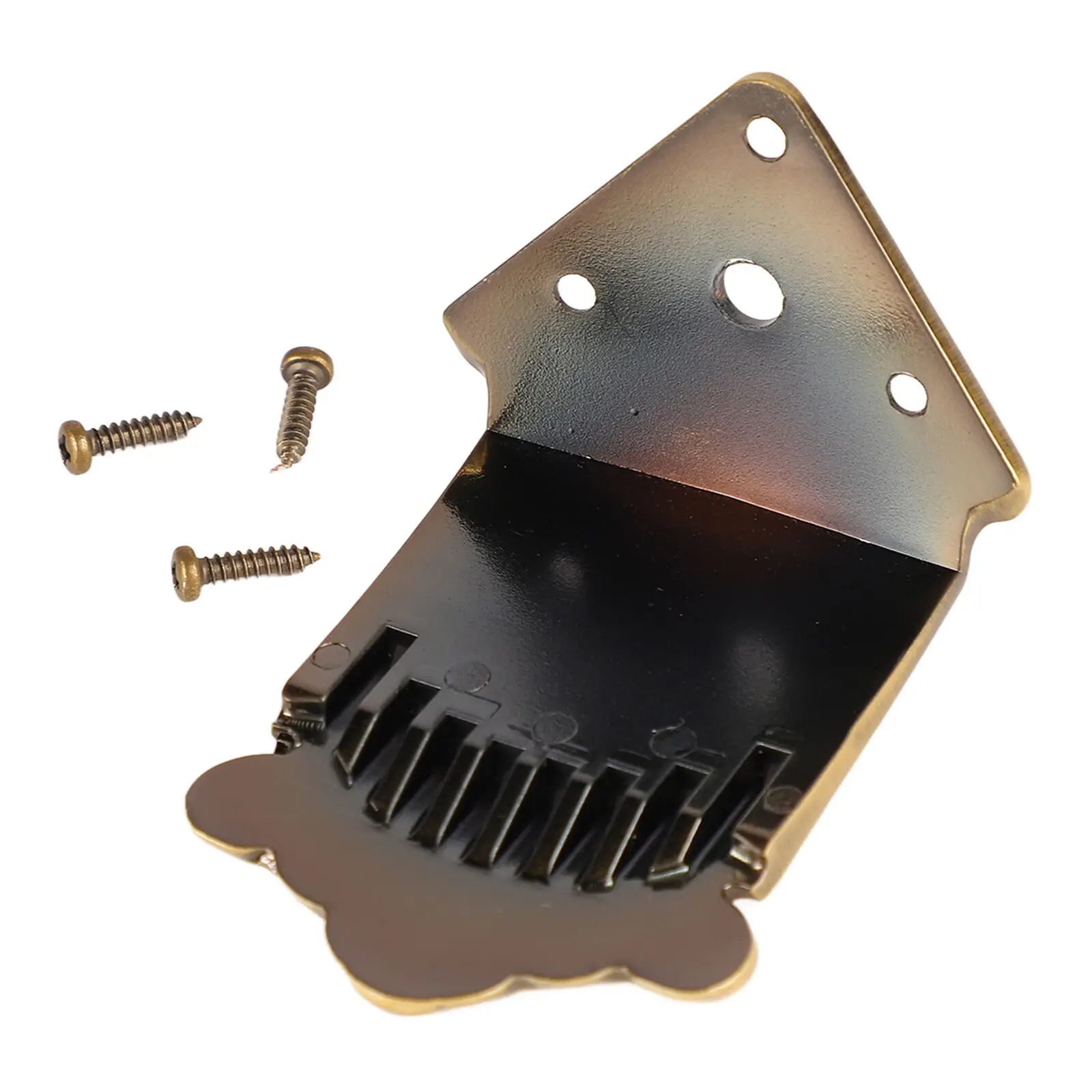 Cordal de mandolina de 8 cuerdas, patrón de plumas, excelente cordal de mandolina de Color bronce y Metal - imagen 3