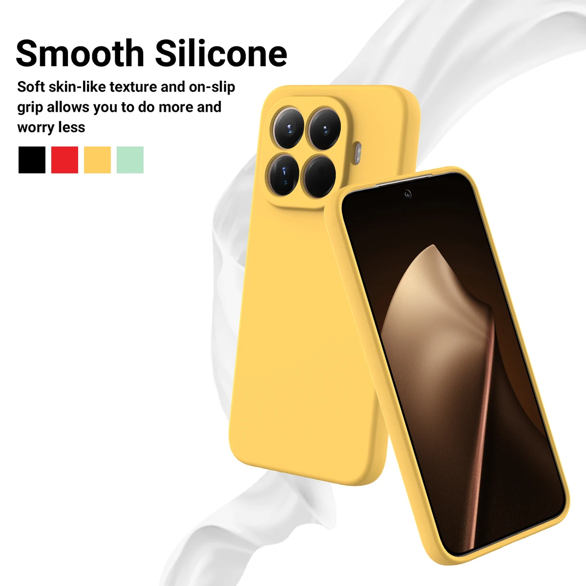 Funda de silicona líquida para Xiaomi 15T Pro, Funda suave anticaída a prueba de golpes con cordón y sensación de piel para Xiaomi 15T Pro Mi15T - imagen 3