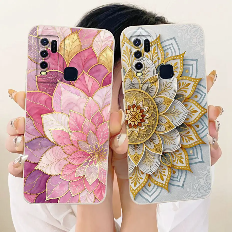 Funda de teléfono con estampado bonito para Vivo Y50 Y30i Y30 1938 1935 fundas de silicona suave a prueba de golpes para Vivo Y30 Y30i Y50 cubre parachoques - imagen 2