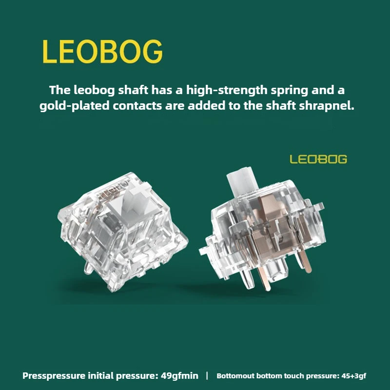 Interruptor de teclado mecánico eje Ice Soul eje de teclado mecánico transparente tono Mahjong cinco pies cuerpo de eje personalizado - imagen 3