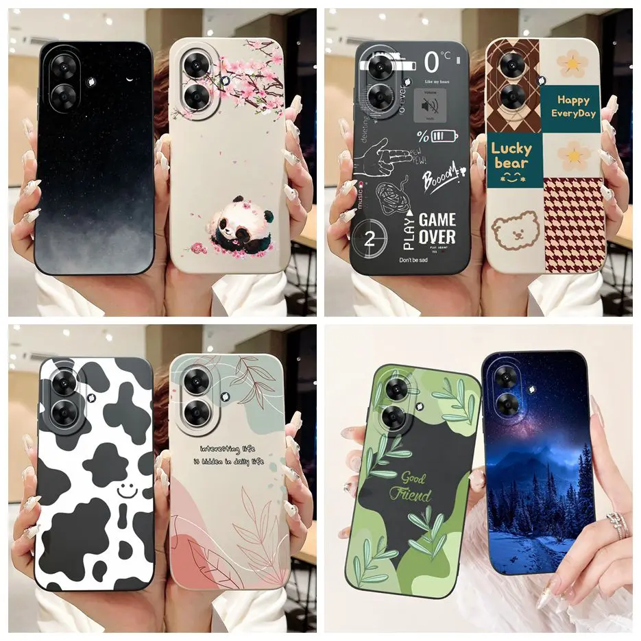 Para Realme Note 60 funda de lujo artística pintada a prueba de golpes funda de teléfono de silicona suave para Realme Note 50 Note50 Note60 contraportada