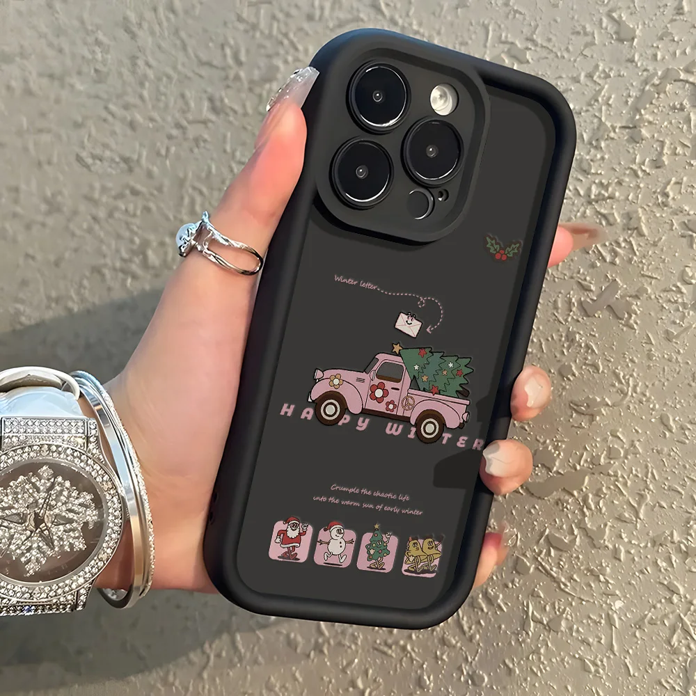 Funda de teléfono pintada de Papá Noel de TPU suave para iPhone 17 16 Pro Max 11 13 15 14 12 Air 16E 17promax 16promax Funda a prueba de golpes - imagen 4