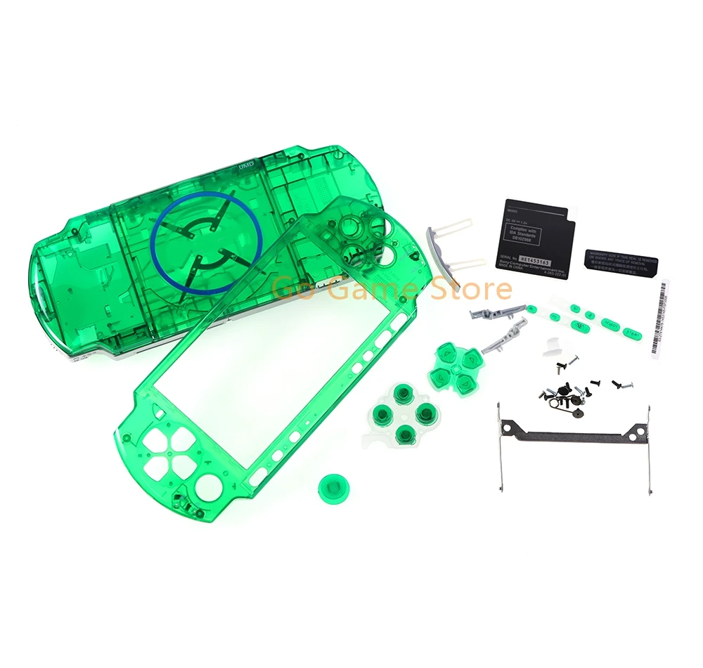 1 Juego para PSP3000 PSP 3000 carcasa transparente reemplazo de consola de juegos 6 colores funda completa con kit de botones - imagen 5