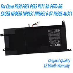 Batería para portátil Clevo P650/P651/P655/P671, 14,8 V