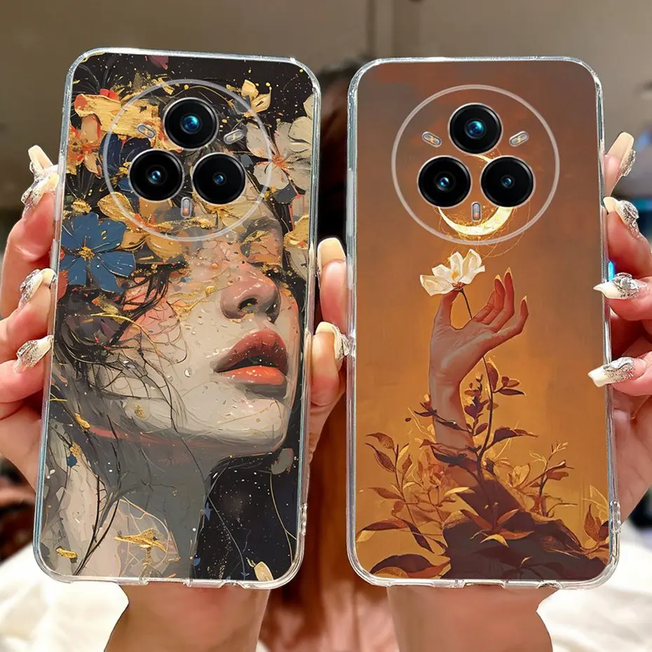 Funda de pintura de moda para Realme 14 Pro + 14Pro 5G, fundas de teléfono de silicona suave TPU para Realme 14 Pro Plus 5G, parachoques de cubierta trasera