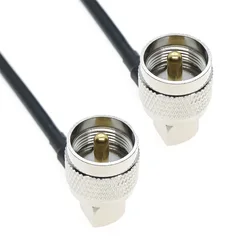 Cable Coaxial RG58 50 Ohm con Conector UHF PL259 Macho 90º