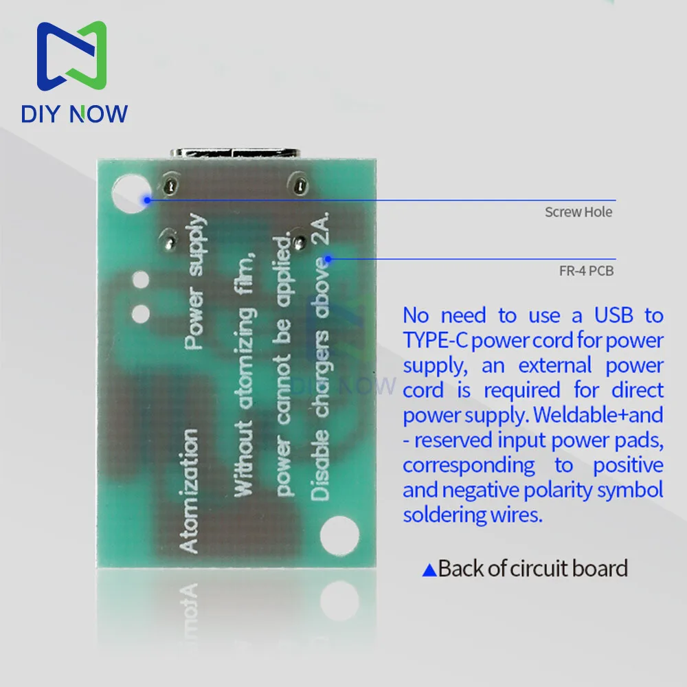 Módulo de atomización humidificador de un solo pulverización DC 5V 1,5-2W, humidificador de planta de aire en aerosol alimentado, placa controladora de atomización tipo C - imagen 5