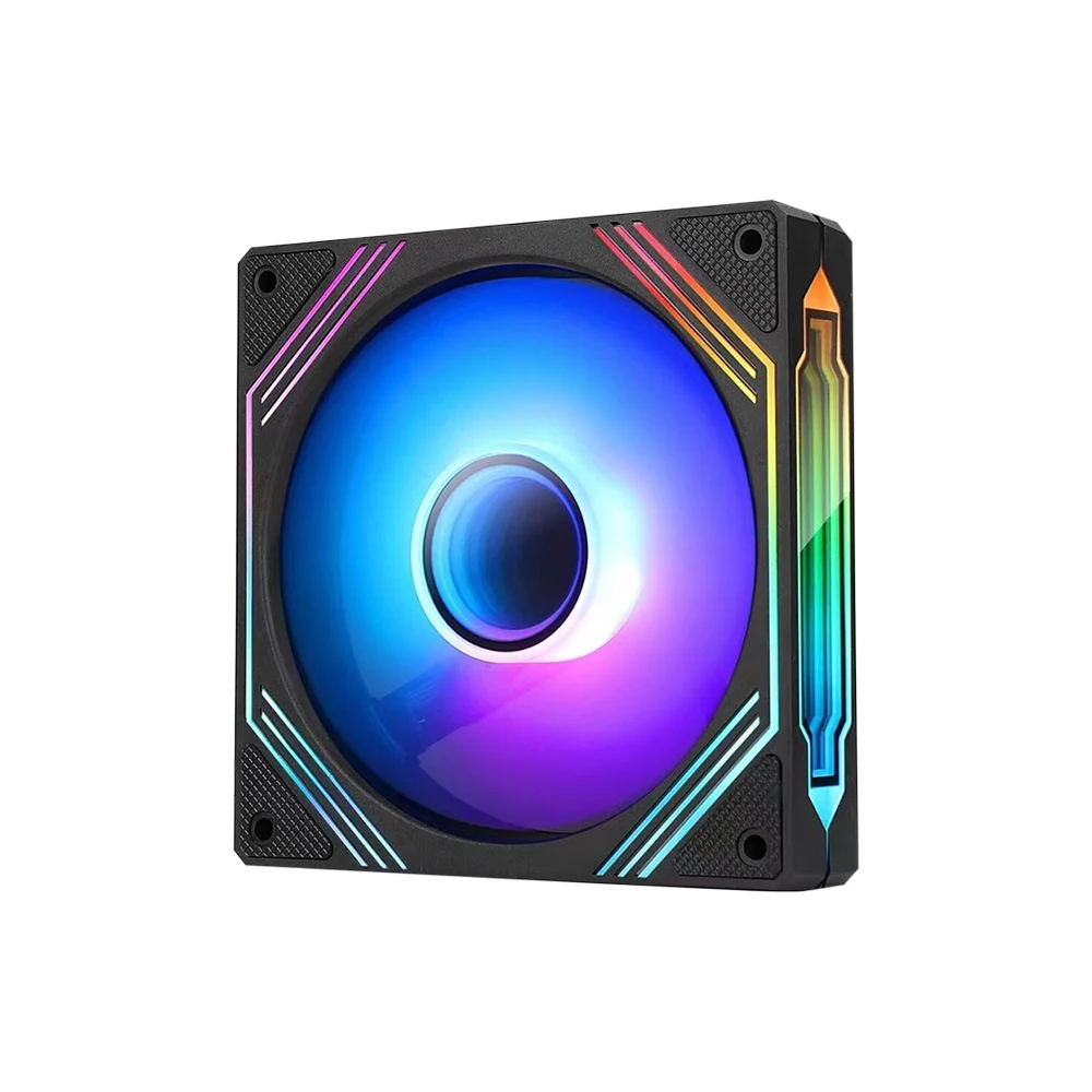 Ventilador de refrigeración para PC, 5V, 3 pines, ARGB, efecto de luz de ciclo de espejo, 650-1800RPM, PWM, 140mm, ventilador enfriador inverso/avance - imagen 2