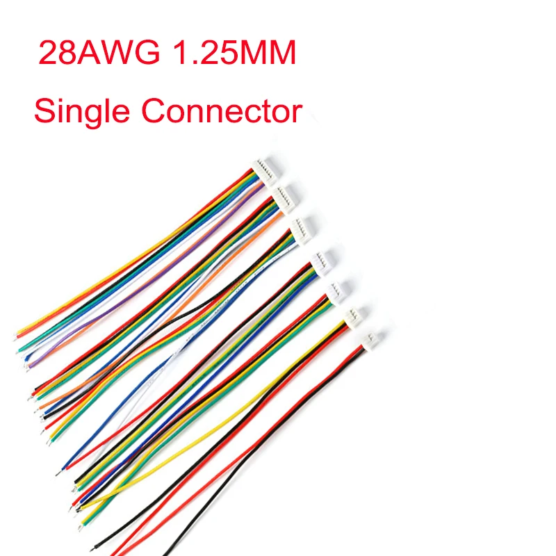 10 Uds 1,0 1,25 1,5 2,0 2,54 SH1.0MM/ZH1.5MM/XH2.54MM/PH2.0MM/1,25 MM conector macho con cable 2 pines/3/4/5/6/7/8/9/10 pines - imagen 3