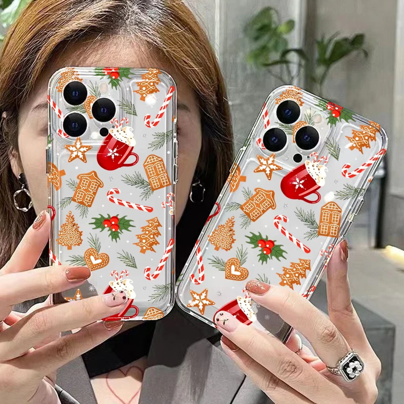 Funda de teléfono suave con diseño de árbol de Navidad, Cupcake de Navidad creativo para iPhone 11 12 13 14 15 16 17 Pro Max XS XR X 7 8 Plus 16E Air Cover - imagen 2