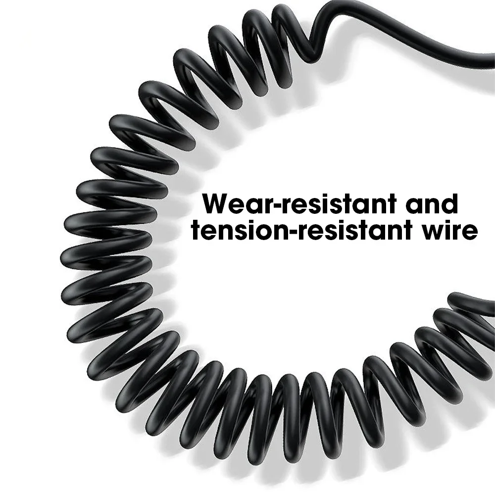 Cable USB de carga rápida elástico con resorte para coche, Cable de datos para iPhone 14 11 12 13 Pro Max 7 8 14 Plus X XR XS - imagen 2