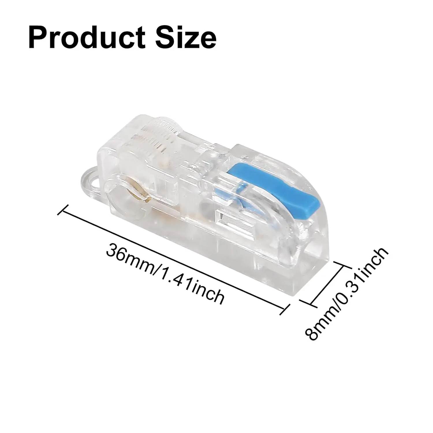 20 piezas conectores de cable T Tap terminales de desconexión, conector divisor de cable de bajo voltaje Push-in, conectores de cable rápido de palanca - imagen 2