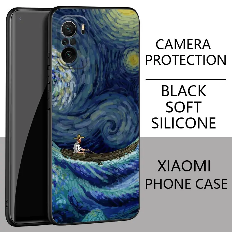 Funda divertida de Van Gogh Cafe Terrace Starry Poco F6 Pro, para Xiaomi Poco X3, NFC, X6, X4, X5, 5G, M4, M5, F3, F4, F5, 14, 13T Pro - imagen 2