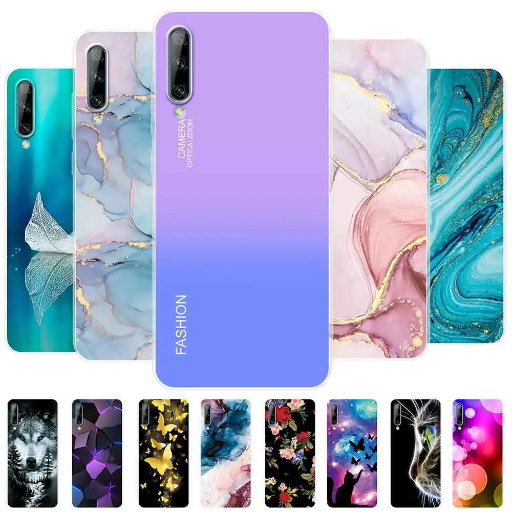 Funda transparente para Huawei P Smart Pro 2019, carcasa suave de mármol para P Smart Pro 2019, Funda de teléfono PSmart Pro 2019