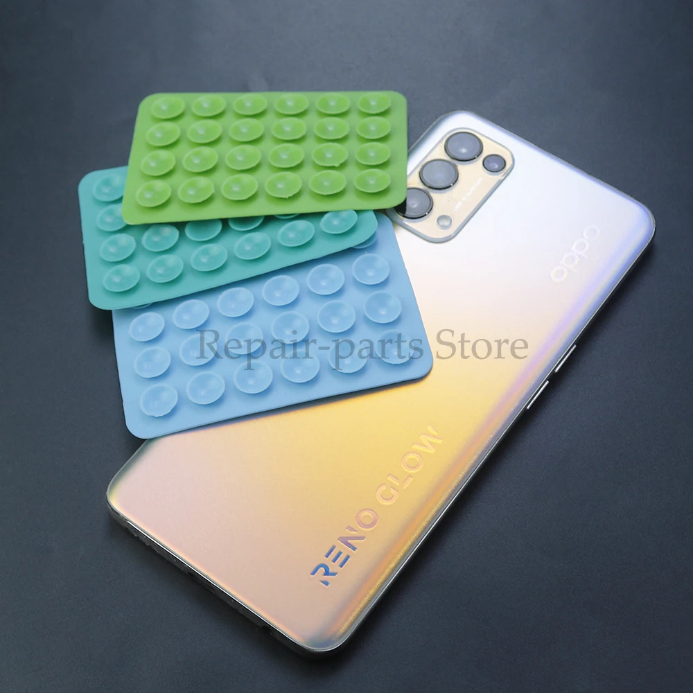 Ventosa de silicona gruesa, 24 ventosas cuadradas, teléfono móvil, tableta, equipaje, Cargador Universal, Funda de cuero, 2 unidades - imagen 4