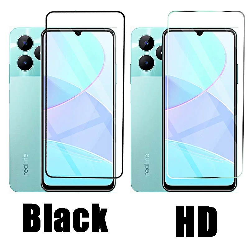 4-1 Uds cubierta completa de vidrio templado para Realme C51 protectores de pantalla C51 C31 C53 C33 C55 C35 c55 c67 vidrio protector C 51 53 55 33 - imagen 3