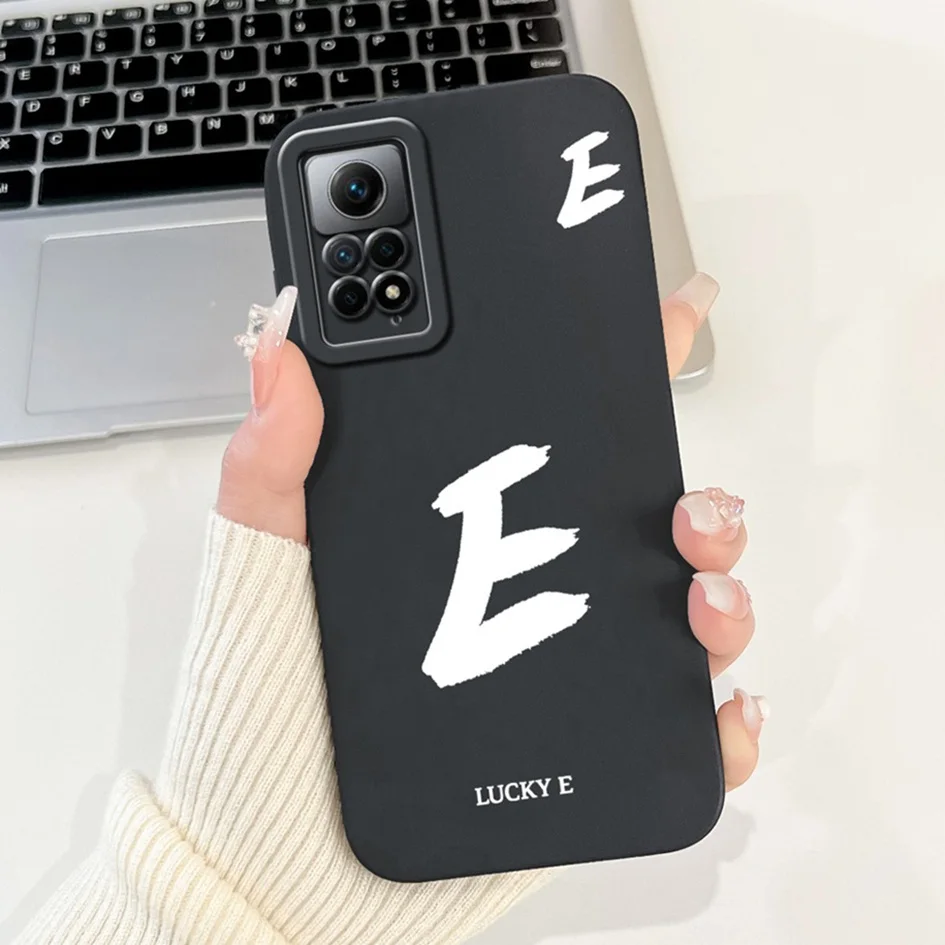 Para Xiaomi Redmi Note 12 Pro 4G Funda lindas letras iniciales Funda de silicona líquida suave para Xiomi Redmi Note 12 Pro 4G parachoques - imagen 3