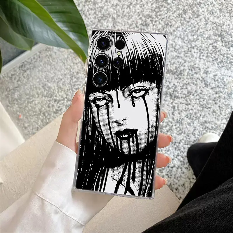T-tomies Comic Junji Ito Manga funda de teléfono para Samsung Galaxy S25 S24 S23 S22 S20 Ultra S10 S25 Plus S21 FE 20 Funda transparente - imagen 5