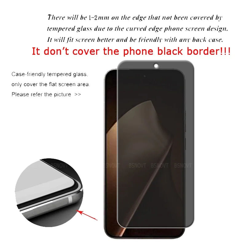 4/3/2/1 Uds para Xiaomi 15T Pro vidrio Xiaomi Mi 15T vidrio templado 9H privacidad Anti-espía pegamento cubierta Protector de pantalla Xiaomi 15T Pro - imagen 2