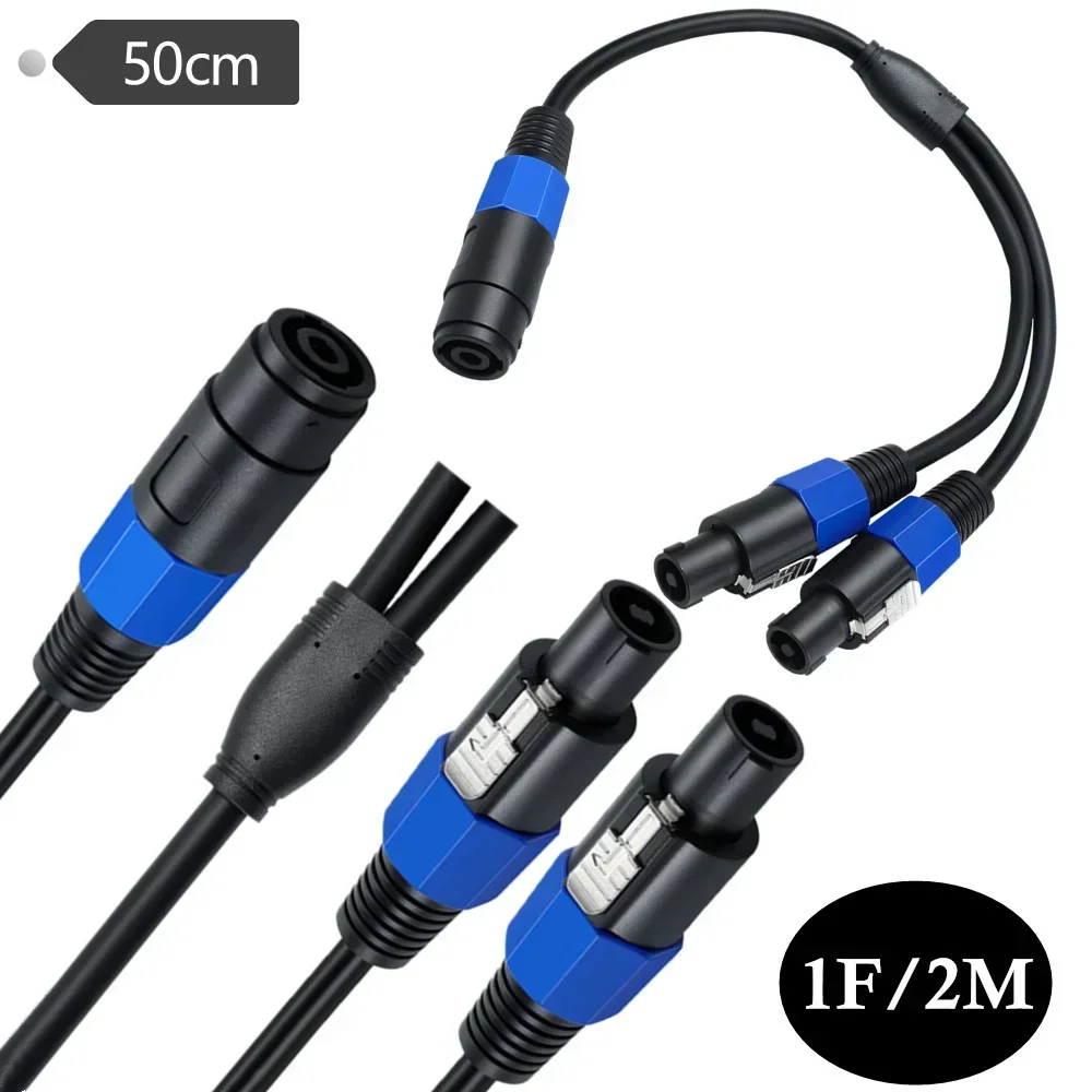 Cable divisor Speakon, dispara hablar para cable de altavoz (1 hembra a 2 macho) - imagen 5
