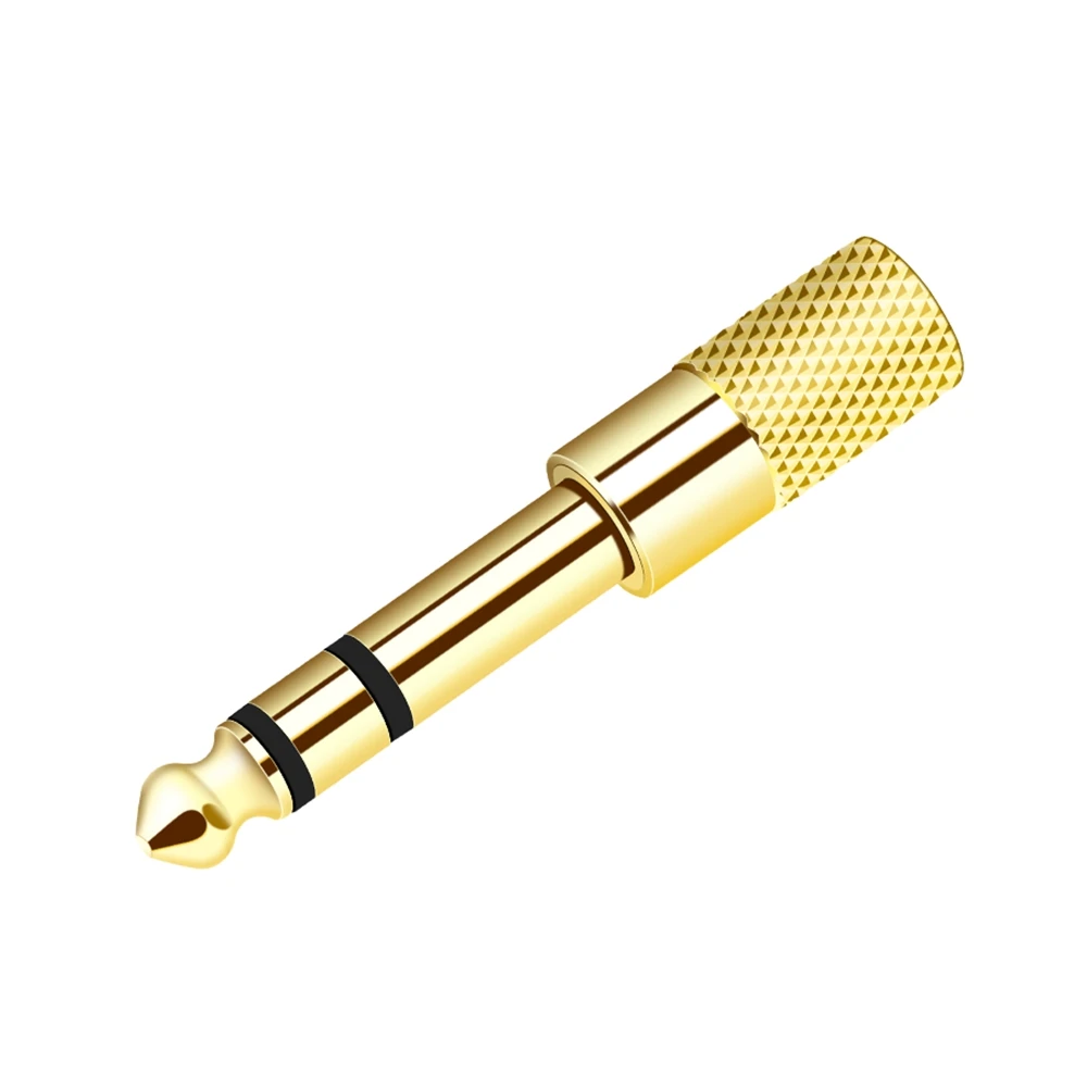 1 Uds 6,35 macho a 3,5 hembra 2 polos Mono adaptador enchufe Jack adaptador de auriculares terminales de conector conector de Audio de Piano eléctrico